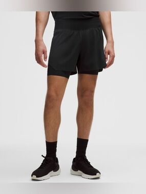 Lululemon Men's Fast and Free 5” Multi-Pocket Running Shorts Black Sz Small NWT